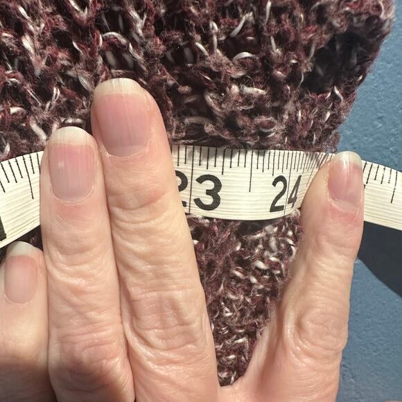 Hollister Size Small Hooded Open Front Cardigan Plum Warm Cozy Fall Winter Soft - Picture 4 of 7